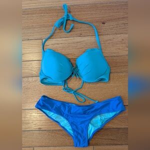 Victoria's Secret Turquoise and Blue Bikini Set